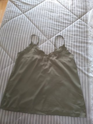 Camiseta tirantes Promod verde M