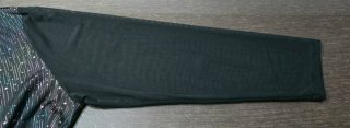 Camiseta de manga larga negra con brillos