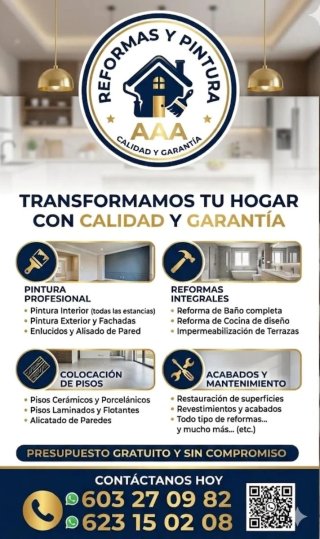 Servicio de reformas integrales pinturas generales