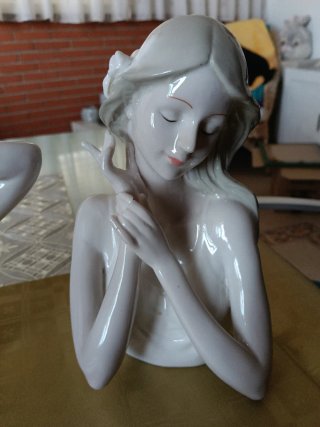 3 Figuras Porcelana Busto Mujer