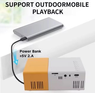 Mini proyector YG300 blanco y naranja