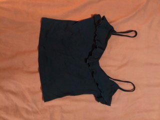 Top tirantes volantes Bershka azul marino