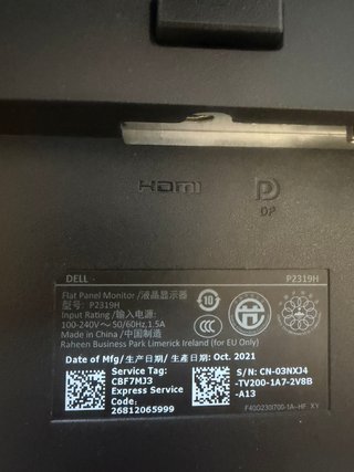 Monitor Dell P2319H 23 Full HD IPS