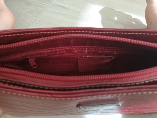 Bolso Prada Rojo Cocodrilo