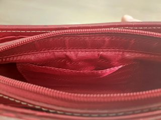 Bolso Prada Rojo Cocodrilo