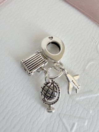 Pandora Charm Avión Globo Maleta Viaje