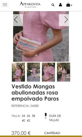 Vestido midi rosa empolvado con volantes