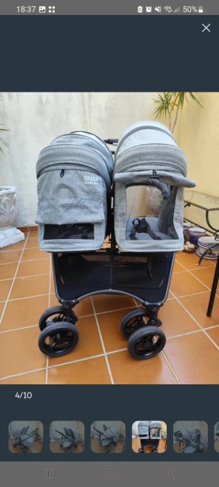 Carrito gemelar vendo o cambio por bugaboo bee