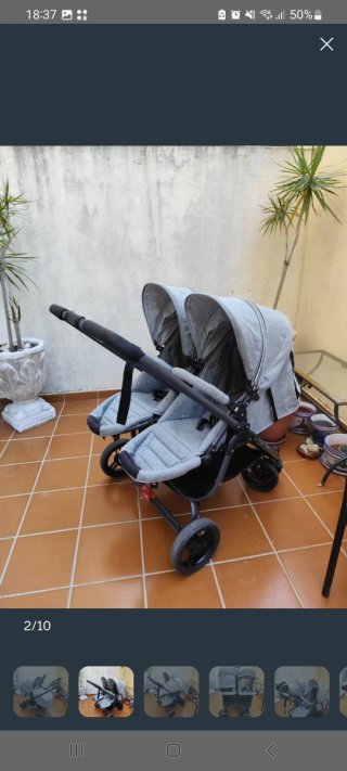 Carrito gemelar vendo o cambio por bugaboo bee