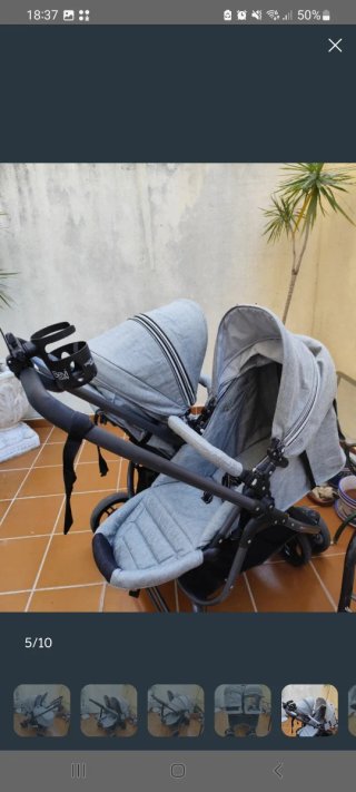 Carrito gemelar vendo o cambio por bugaboo bee