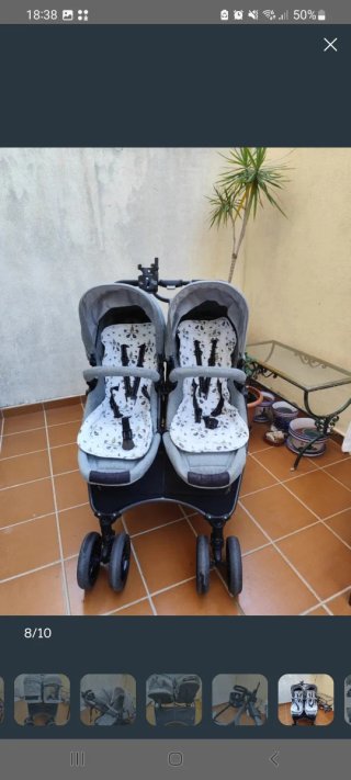 Carrito gemelar vendo o cambio por bugaboo bee