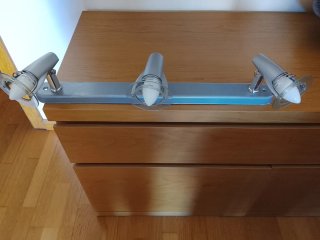 Lámpara de focos, para pared o techo, moderna gris