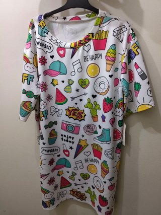 Camiseta Talla Única Estampado Dibujos