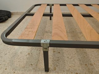 Somier 105x180cm Metal y Madera con patas