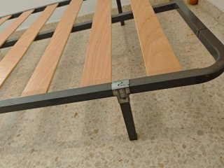Somier 105x180cm Metal y Madera con patas