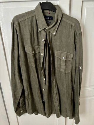 Camicia Navigare M Lino Verde Oliva