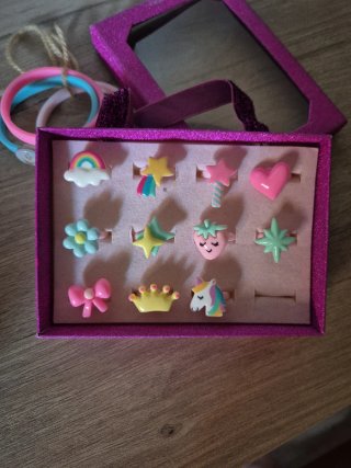 Lote 11 anillos variados y pulseras Frozen Disney