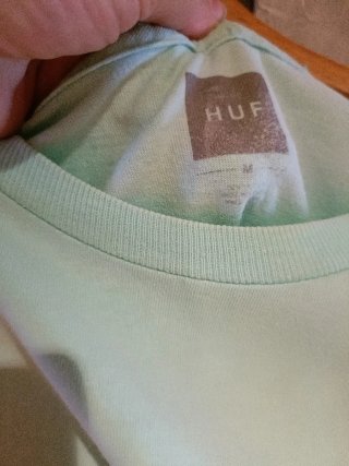 Camiseta HUF Talla M Color Verde Azulado