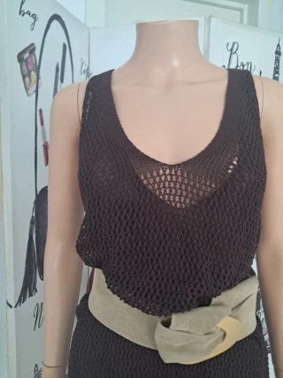 Vestido Negro Mango Malla