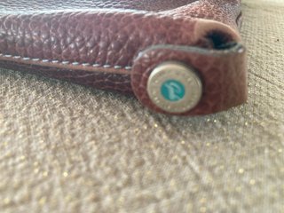 Borsa Gabs pelle marrone e turchese