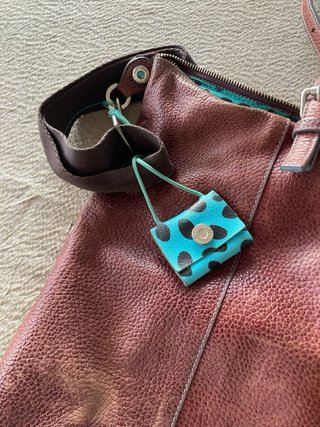 Borsa Gabs pelle marrone e turchese