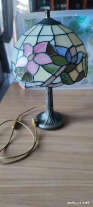 Coppia Lampade Vetro Tiffany Floreale