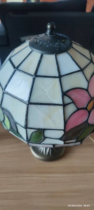 Coppia Lampade Vetro Tiffany Floreale