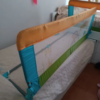 Barandilla de Cama Infantil Naranja y Azul