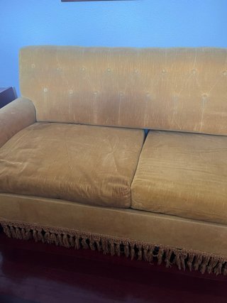 Sofá Cama Terciopelo Mostaza
