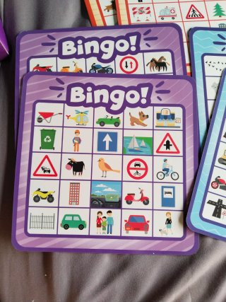 Bingo infantil de vehículos y señales