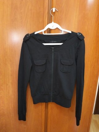 Chaqueta Stradivarius Negra Talla S
