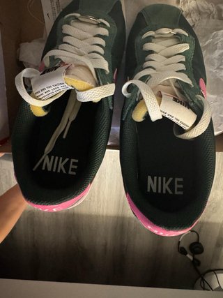 Zapatillas Nike Cortez Verde y Rosa