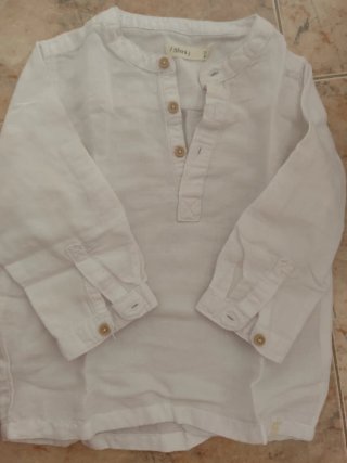 Camisa niño cuello mao Sfera blanca