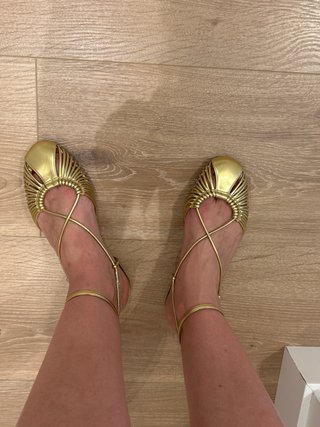 Bailarinas doradas Zara Talla 38