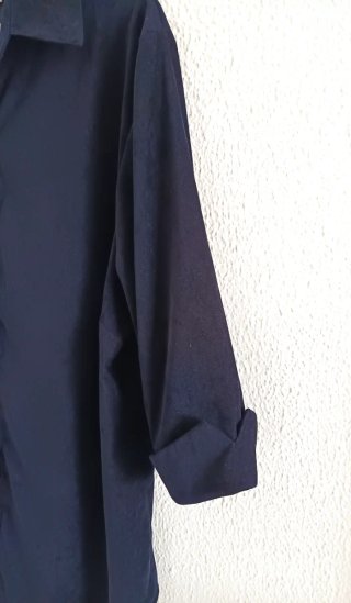 Camisa azul marino mujer manga 3/4 talla 48/50