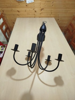 Lámpara Techo Ikea Molnig 5 Brazos Negra
