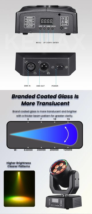 OFERTON 4 Cabezas Móviles 90w RGB DMX