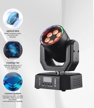 OFERTON 4 Cabezas Móviles 90w RGB DMX