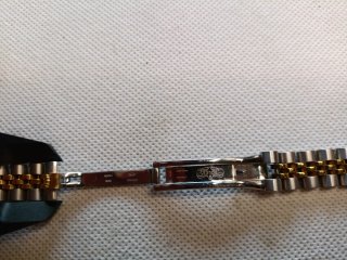 Correa de reloj de oro y plata