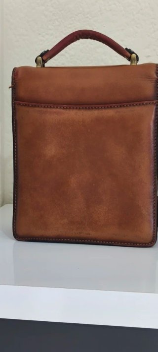 Bolso de piel Katana Marrón