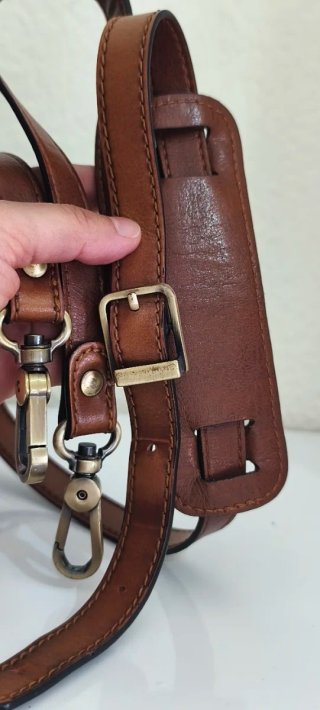 Bolso de piel Katana Marrón