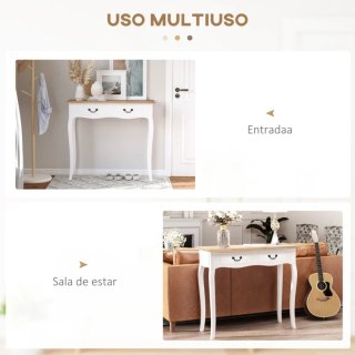 Consola Retro Madera Cajones