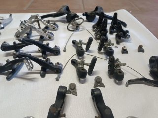 Lote vintage frenos y manetas bici