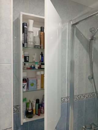 Mueble auxiliar baño blanco