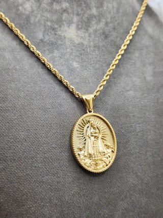 Medalla Acero Quirúrgico Chapado Oro