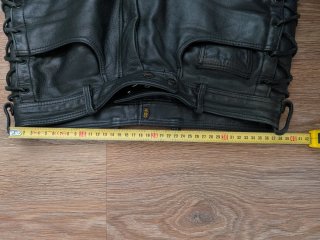 Pantalón cuero motero vintage Polo, talla M