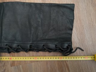 Pantalón cuero motero vintage Polo, talla M