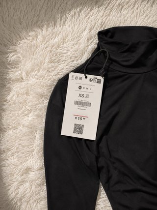 Body Bershka nero collo alto taglia XS