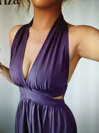 Vestido largo morado fiesta/boda