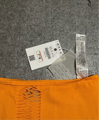 Top Bershka naranja talla S